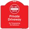 Signmission Do Not Enter Private Driveway No Trespassing Or Solicitors WithAluminum Sign, 18" H, RW-1818-9980 A-DES-RW-1818-9980 - alternate 1